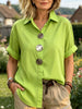 Women’s Short Sleeve Cotton Button Down Shirt