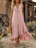 Prairie Rose Ruffled Tiered Maxi Dress