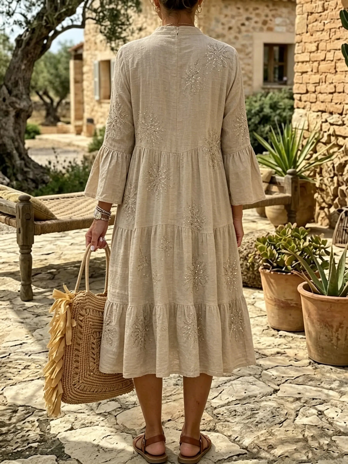Women's Tiered Midi Dress