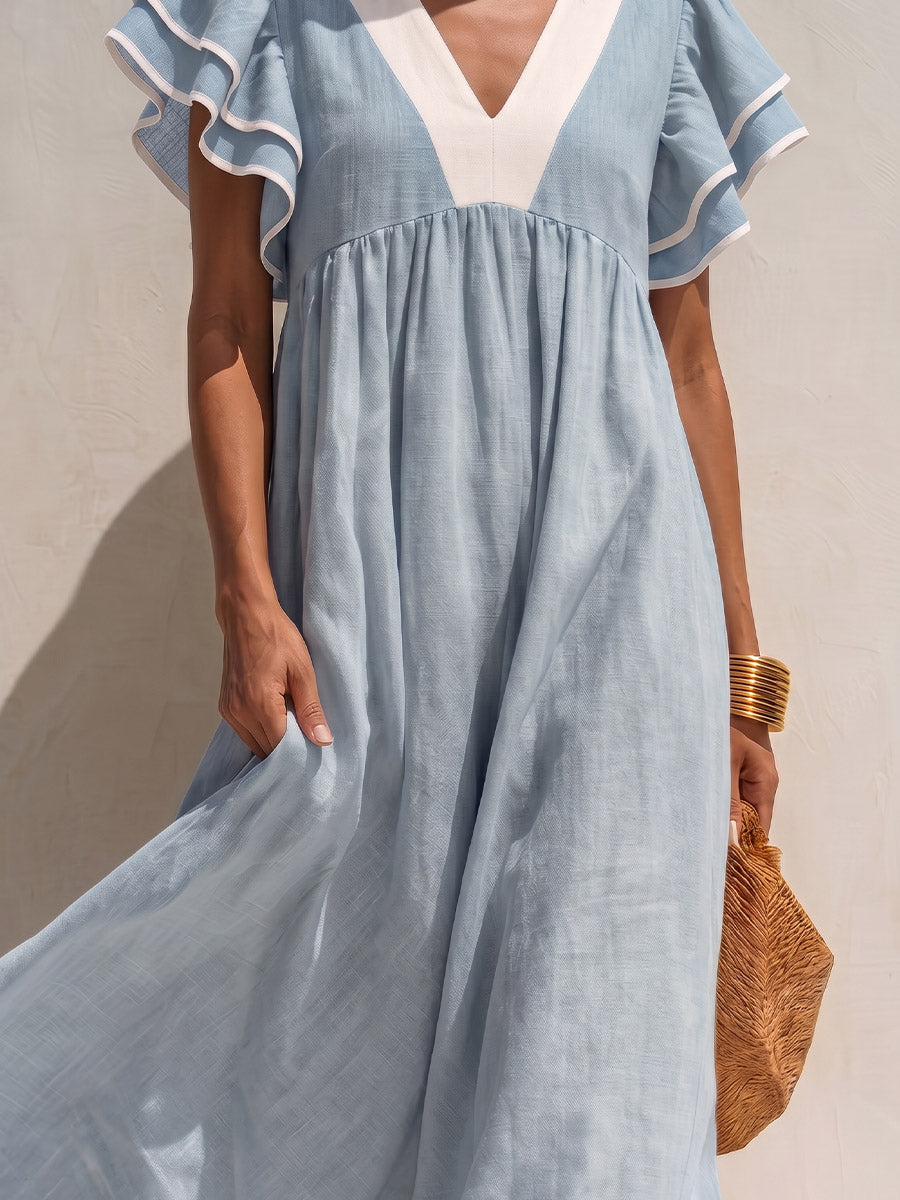 Vintage Art Comfortable Fabrics Cotton Linen Dress