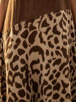 Wild West Leopard Color-Block Midi Dress