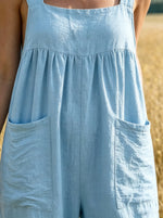 Rustic Linen Romper Jumpsuit