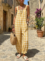 Sunny Picnic Gingham Relaxed Jumpsuit