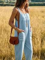Rustic Linen Romper Jumpsuit