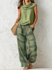 Cozy Green Forest Cotton-linen Three Piece Set