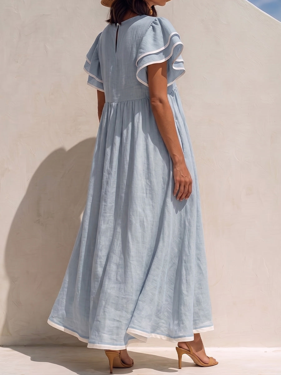 Vintage Art Comfortable Fabrics Cotton Linen Dress