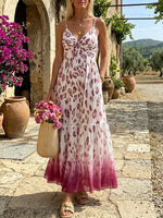 Wildberry Ombre Leopard Slip Maxi Dress