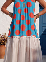 Vintage Art Comfortable Summer Fabrics Patchwork Chiffon Dress