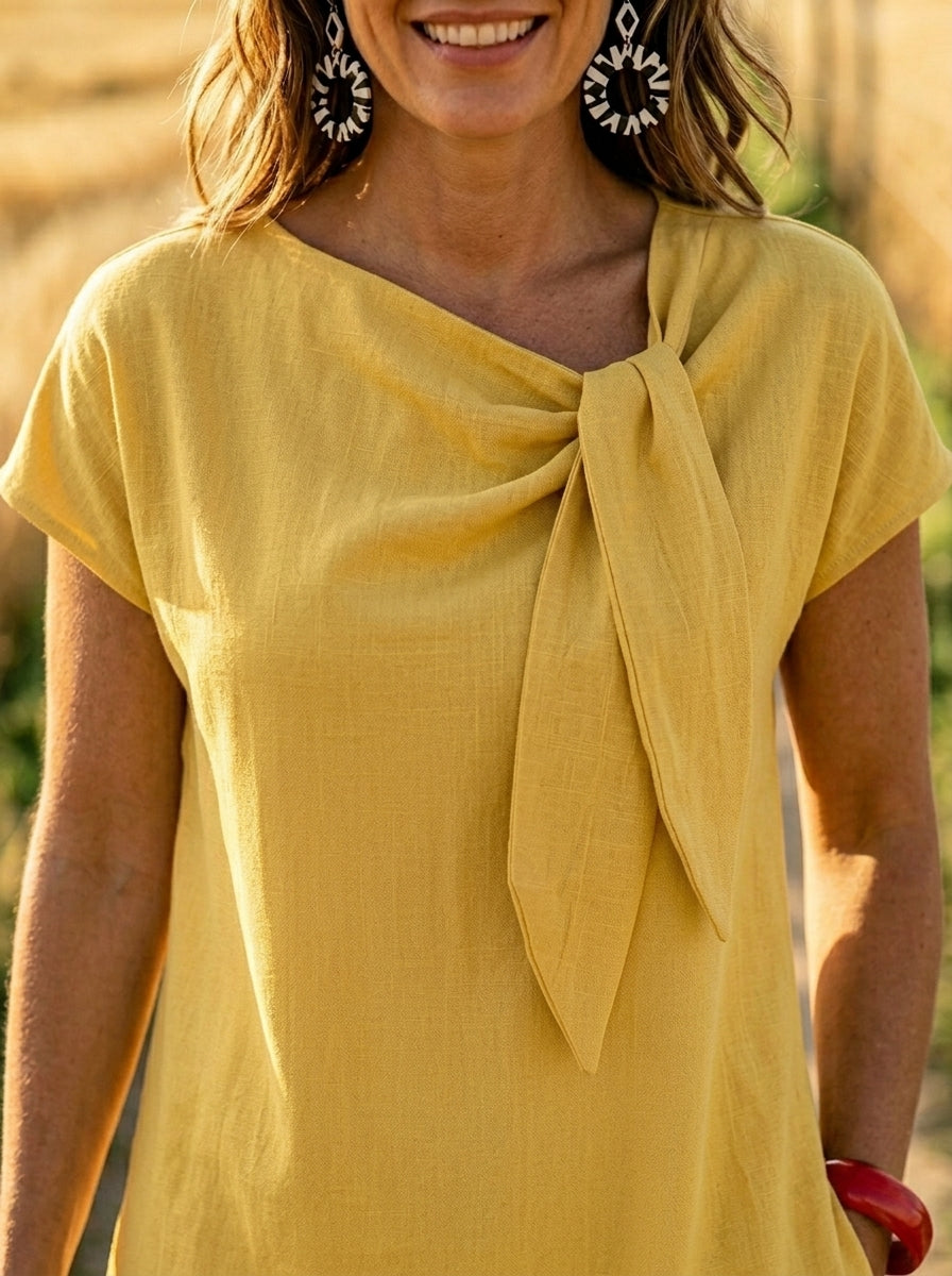 Women’s Casual Cotton Short Sleeve Pocket Dress